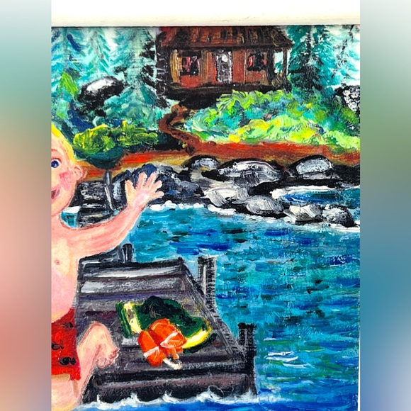 VTG Melissa McLeod TRUST Print in White Wood Distressed Frame 10x10 in - Picture 11 of 14